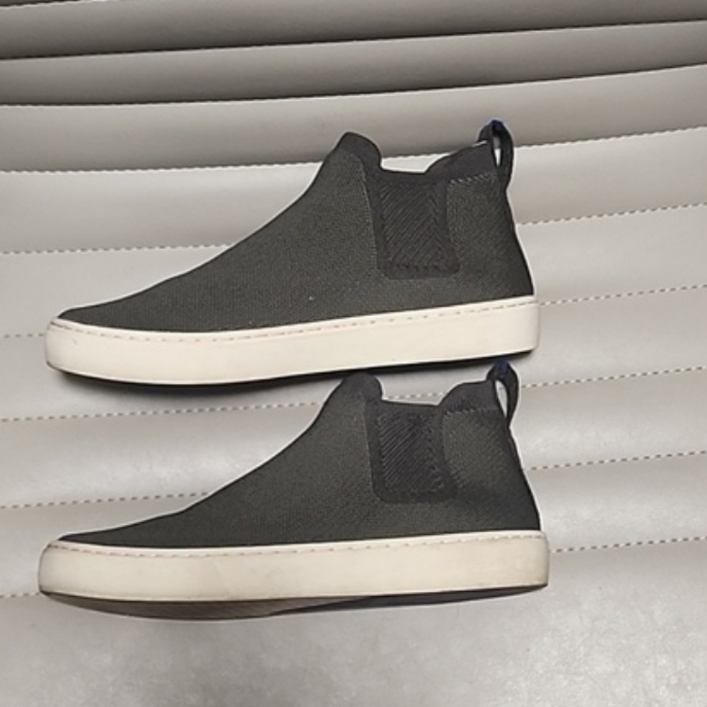 ROTHY'S Chelsea High Top Sneakers Boots 7.5 Moss Green Knit Booties Comfort - Picture 15 of 16